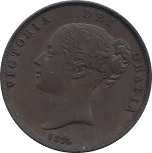 1855 PENNY ( EF ) 1 - Penny - Cambridgeshire Coins