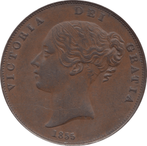 1855 PENNY ( EF ) 3 - Penny - Cambridgeshire Coins