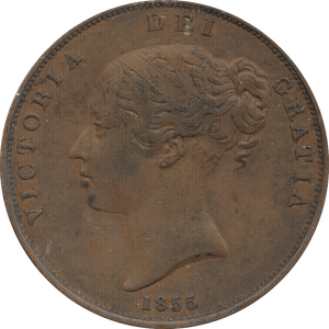 1855 PENNY ( EF ) 7 - Penny - Cambridgeshire Coins