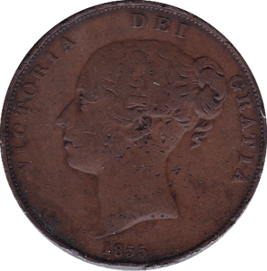 1855 PENNY ( F ) - Penny - Cambridgeshire Coins