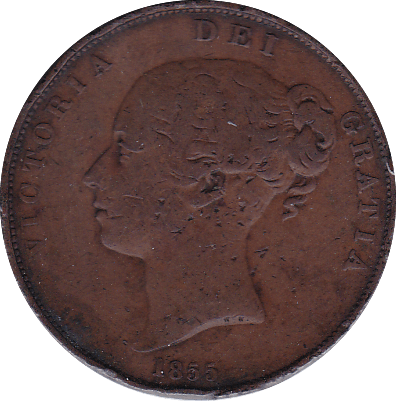 1855 PENNY ( F ) - Penny - Cambridgeshire Coins