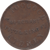 1855 PENNY TOKEN AUSTRALIA - WORLD COINS - Cambridgeshire Coins