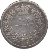 1855 SIXPENCE ( FAIR ) - Sixpence - Cambridgeshire Coins