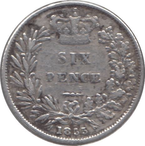 1855 SIXPENCE ( FINE ) - Sixpence - Cambridgeshire Coins