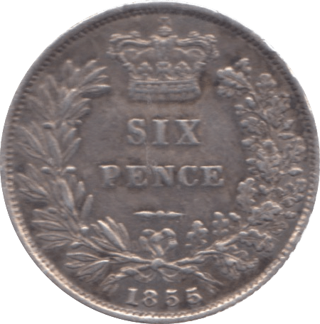 1855 SIXPENCE ( VF ) 6 - Sixpence - Cambridgeshire Coins