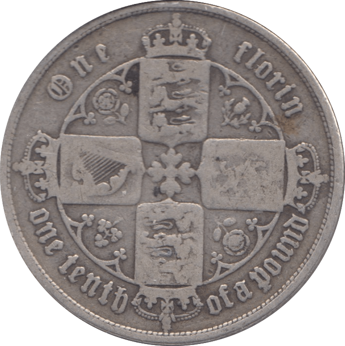 1856 FLORIN ( FINE ) - Florin - Cambridgeshire Coins