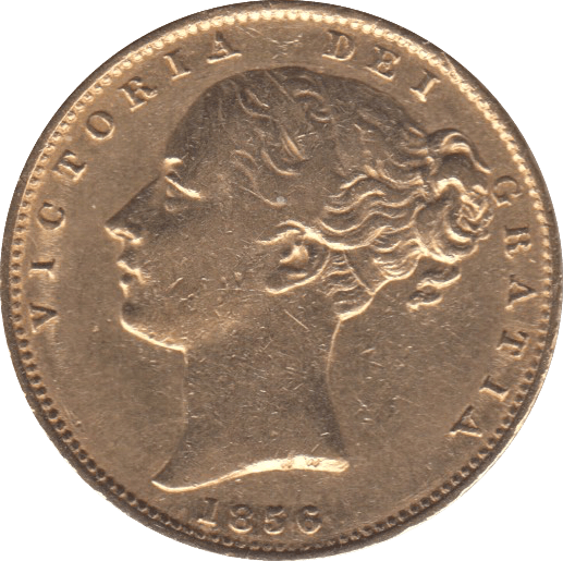 1856 GOLD SOVEREIGN ( GF ) SHIELD BACK - Gold Sovereign - Cambridgeshire Coins
