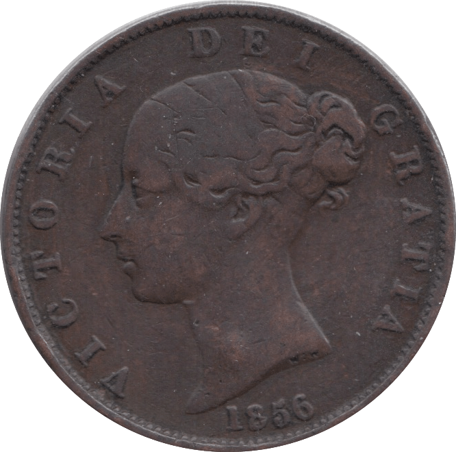 1856 HALF PENNY ( FINE ) 3 - HALFPENNY - Cambridgeshire Coins