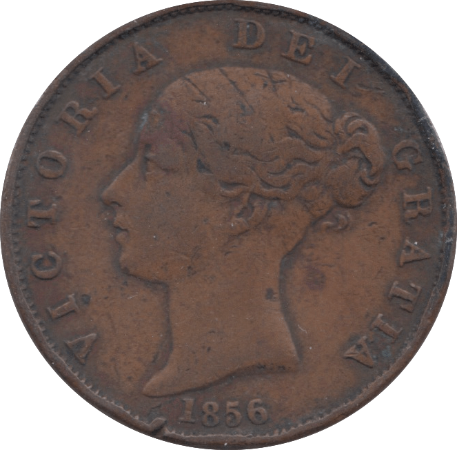 1856 HALFPENNY ( FINE ) 2 - HALFPENNY - Cambridgeshire Coins