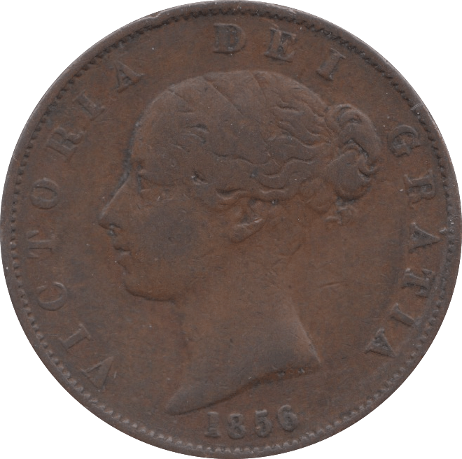 1856 HALFPENNY ( GF ) 2 - HALFPENNY - Cambridgeshire Coins