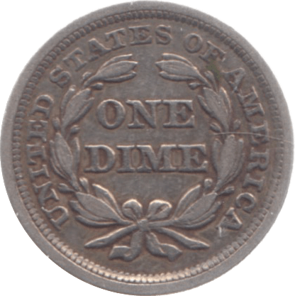 1856 USA SILVER ONE DIME - SILVER WORLD COINS - Cambridgeshire Coins