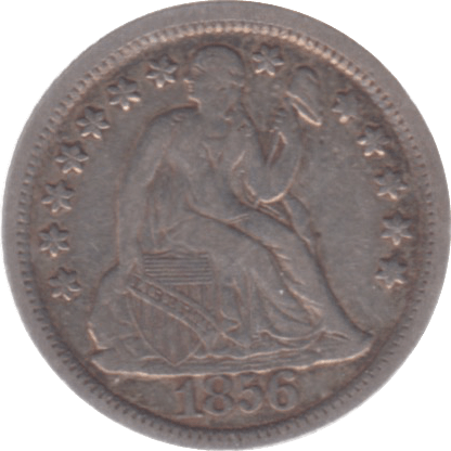 1856 USA SILVER ONE DIME - SILVER WORLD COINS - Cambridgeshire Coins