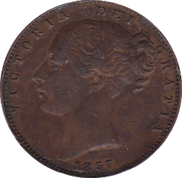 1857 FARTHING ( EF ) B - Farthing - Cambridgeshire Coins