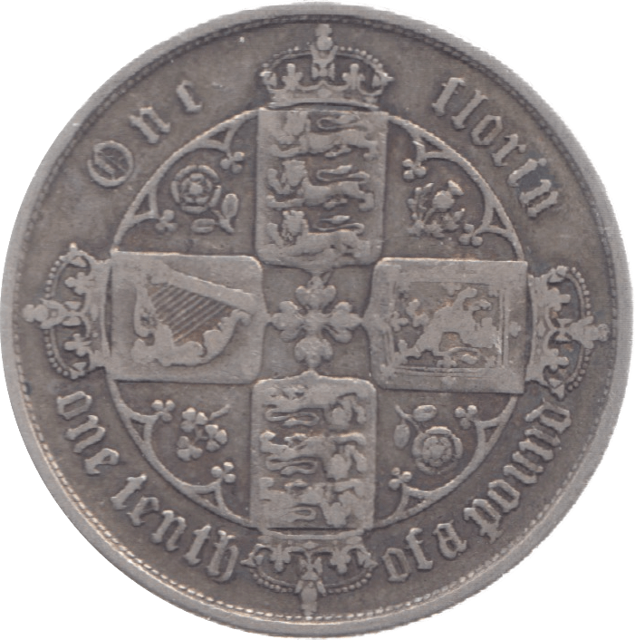 1857 FLORIN ( VF ) 10 - Florin - Cambridgeshire Coins