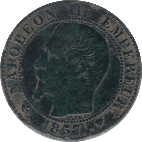 1857 FRANCE 5 CENTIMES - WORLD COINS - Cambridgeshire Coins
