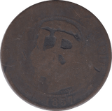 1857 FRANCE CENTIME PENNY - WORLD COINS - Cambridgeshire Coins