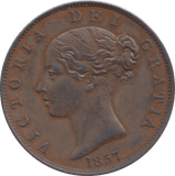 1857 HALFPENNY ( AUNC ) 23 - Halfpenny - Cambridgeshire Coins