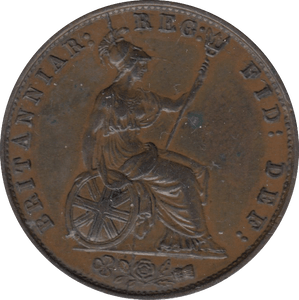 1857 HALFPENNY ( AUNC ) 4 - Halfpenny - Cambridgeshire Coins