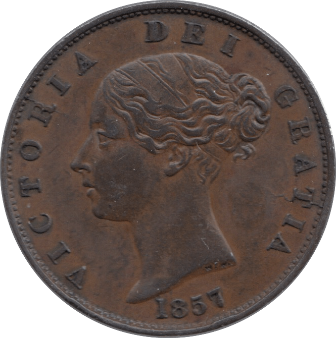 1857 HALFPENNY ( AUNC ) - Halfpenny - Cambridgeshire Coins