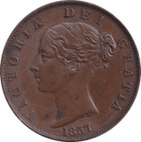 1857 HALFPENNY ( UNC ) - Halfpenny - Cambridgeshire Coins