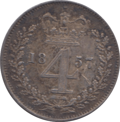 1857 MAUNDY FOURPENCE ( EF ) - Maundy Coins - Cambridgeshire Coins