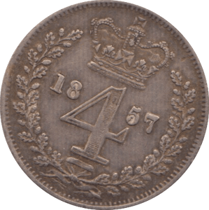 1857 MAUNDY FOURPENCE ( GVF ) - Maundy Coins - Cambridgeshire Coins