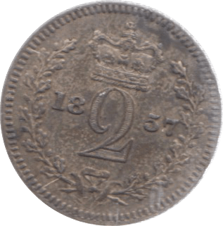 1857 MAUNDY TWOPENCE ( AUNC ) - Maundy Coins - Cambridgeshire Coins