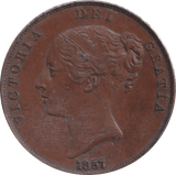 1857 PENNY ( AUNC ) - Penny - Cambridgeshire Coins