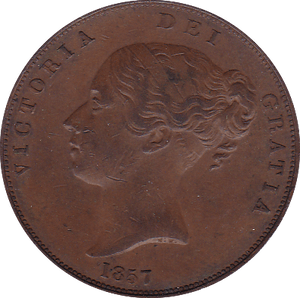 1857 PENNY ( EF ) - Penny - Cambridgeshire Coins