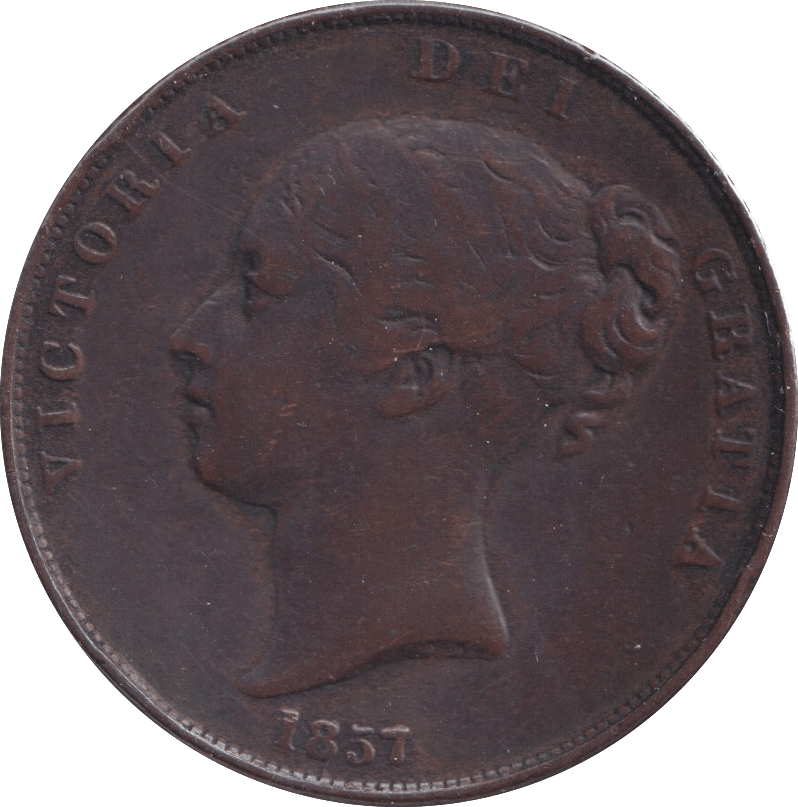 1857 PENNY ( FINE ) - PENNY - Cambridgeshire Coins