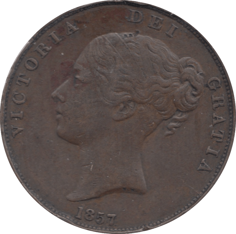 1857 PENNY ( VF ) 3 - Penny - Cambridgeshire Coins