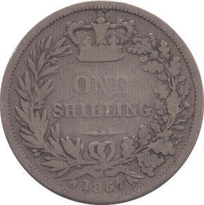 1857 SHILLING ( NF ) - Shilling - Cambridgeshire Coins