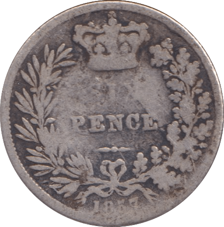 1857 SIXPENCE ( FAIR ) - Sixpence - Cambridgeshire Coins