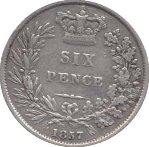 1857 SIXPENCE ( GF ) 5 - Sixpence - Cambridgeshire Coins