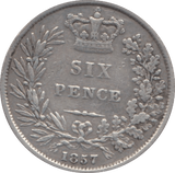 1857 SIXPENCE ( GF ) 5 - Sixpence - Cambridgeshire Coins