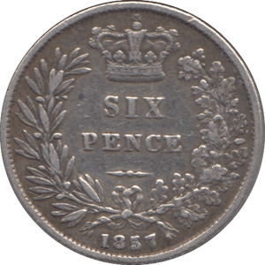 1857 SIXPENCE ( VF ) - Sixpence - Cambridgeshire Coins
