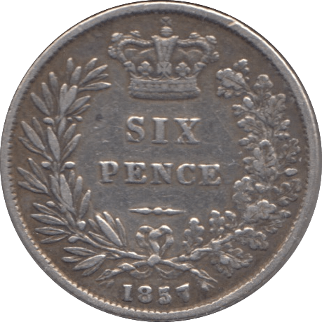1857 SIXPENCE ( VF ) - Sixpence - Cambridgeshire Coins