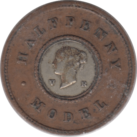 1857 TOY MONEY HALFPENNY - TOY MONEY - Cambridgeshire Coins