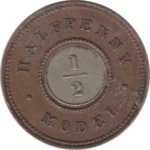 1857 TOY MONEY HALFPENNY - TOY MONEY - Cambridgeshire Coins