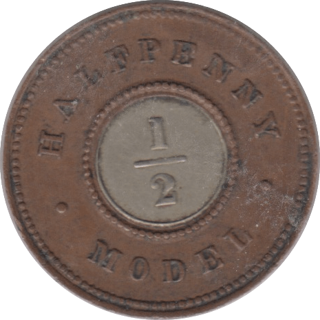 1857 TOY MONEY HALFPENNY - TOY MONEY - Cambridgeshire Coins