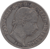 1858 AUSTRIA HUNGARY SILVER ONE FLORIN - SILVER WORLD COINS - Cambridgeshire Coins
