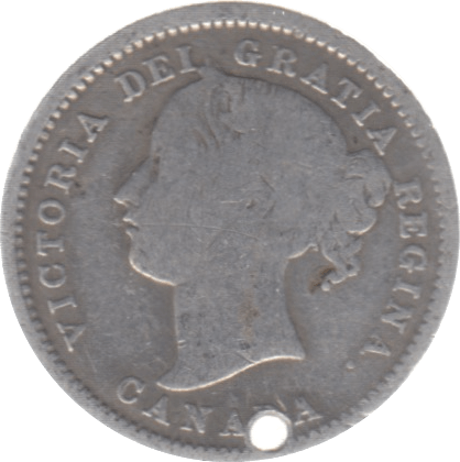 1858 CANADA SILVER 10 CENTS - SILVER WORLD COINS - Cambridgeshire Coins