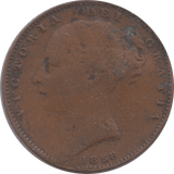1858 FARTHING ( FAIR ) - Farthing - Cambridgeshire Coins