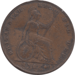 1858 FARTHING ( FAIR ) - Farthing - Cambridgeshire Coins