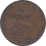 1858 FARTHING ( FAIR ) - Farthing - Cambridgeshire Coins