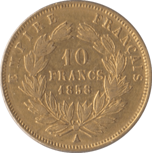 1858 GOLD 10 FRANCS FRANCE - Gold World Coins - Cambridgeshire Coins