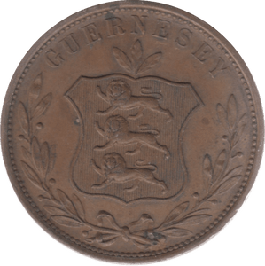 1858 GUERNSEY 8 DOUBLES - WORLD COINS - Cambridgeshire Coins