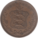 1858 GUERNSEY 8 DOUBLES - WORLD COINS - Cambridgeshire Coins