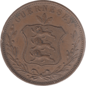 1858 GUERNSEY 8 DOUBLES - WORLD COINS - Cambridgeshire Coins