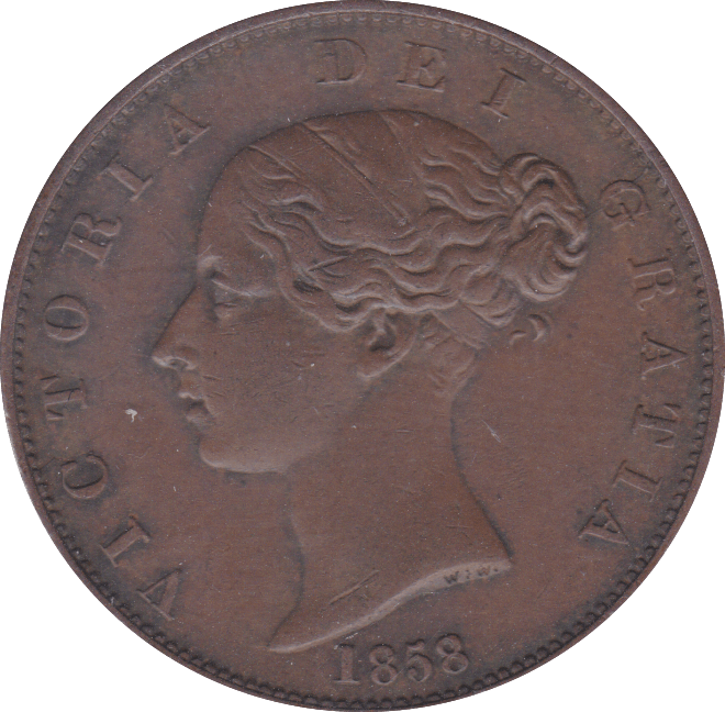 1858 HALFPENNY ( EF ) - Halfpenny - Cambridgeshire Coins